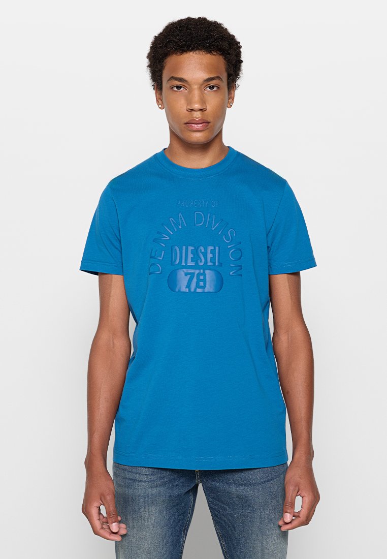 Diesel T-shirt print blauw
