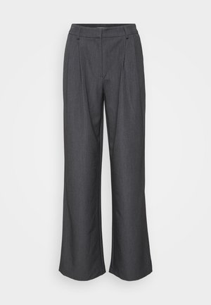 ONLY Tall, ONLHATTIE PLEAT  - Trousers - dark grey melange