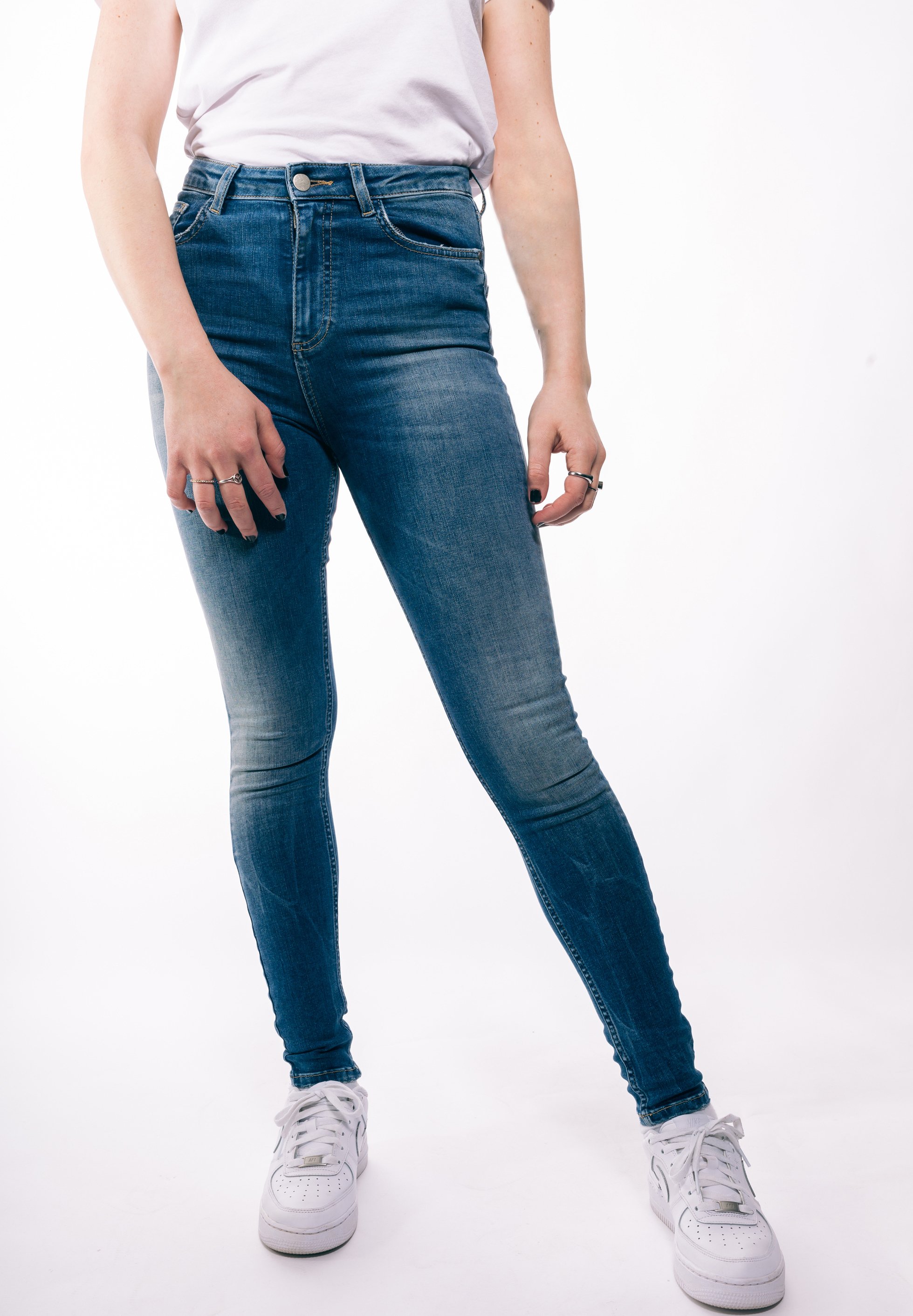 Damen RIPPED HIGH WAIST - Jeans Skinny Fit Damen RIPPED HIGH WAIST - Jeans Skinny Fit