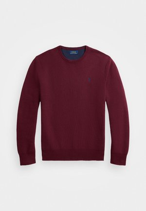 Polo Ralph Lauren KNIT COTTON CREWNECK SWEATER - Pullover - damson red