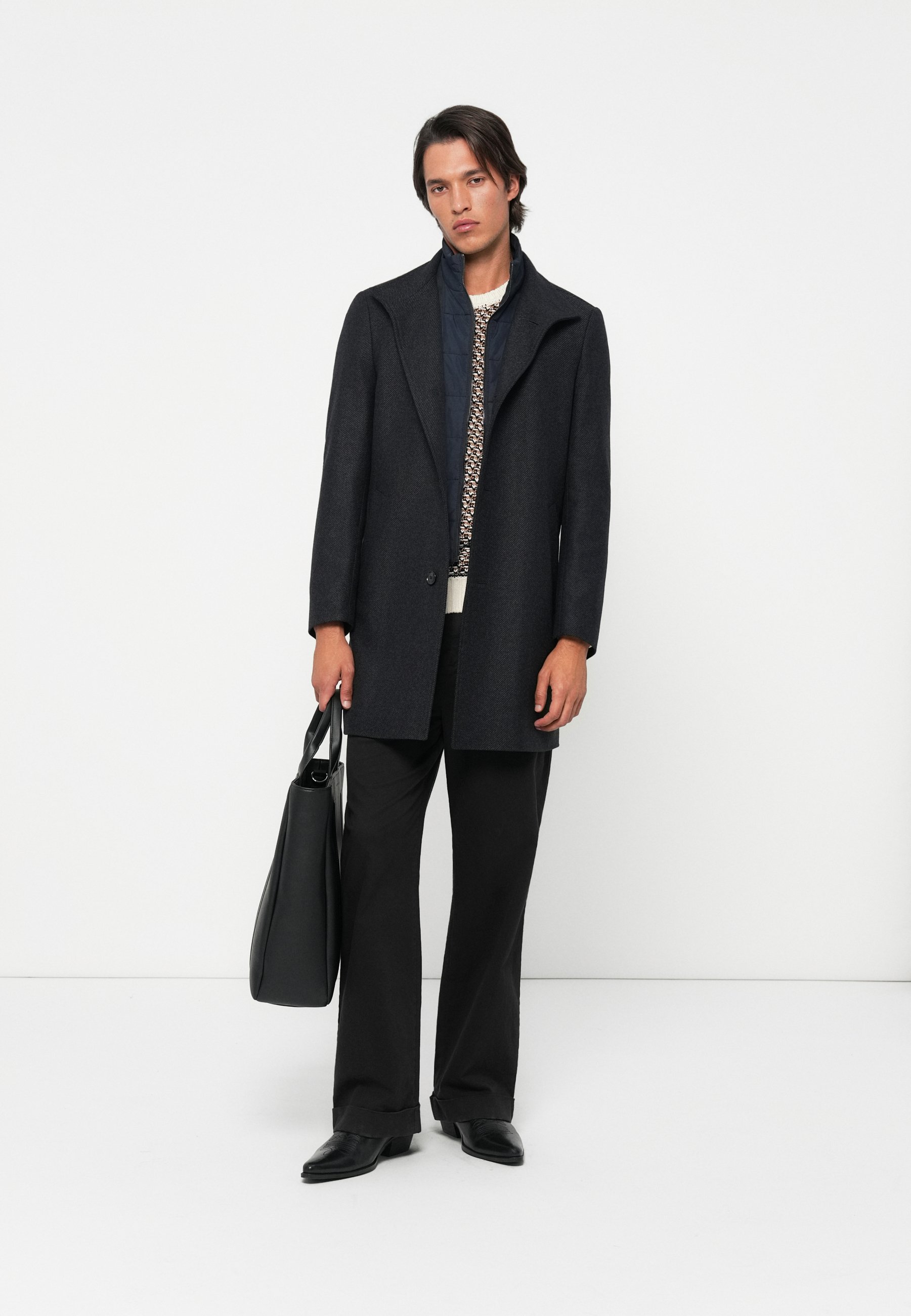 BOSS H-HYDE-SU-BIB-C-254 - Klasyczny płaszcz/granatowy - Zalando.pl