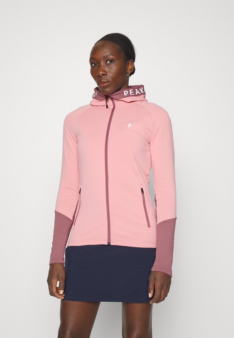 Peak Performance RIDER ZIP HOOD Fleecejacke warm blush/rosa