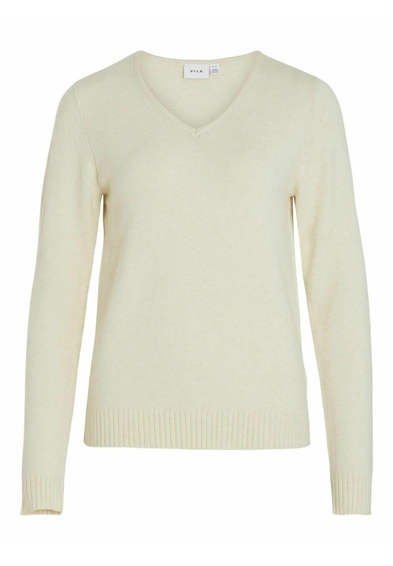 VILA VIRIL V NECK - Stickad tröja - birch