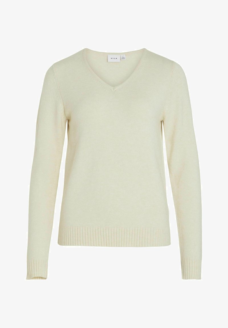 VILA VIRIL V NECK - Stickad tröja - birch