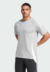 adidas Performance - TIRO 24 - T-shirt de sport - medium grey heather   white Image miniature 1