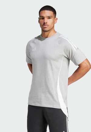 adidas Performance TIRO 24 TEE - Print T-shirt - medium grey heather   white