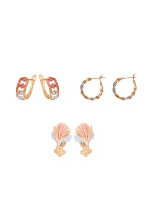 SET - Cercei - gold rose-coloured silver