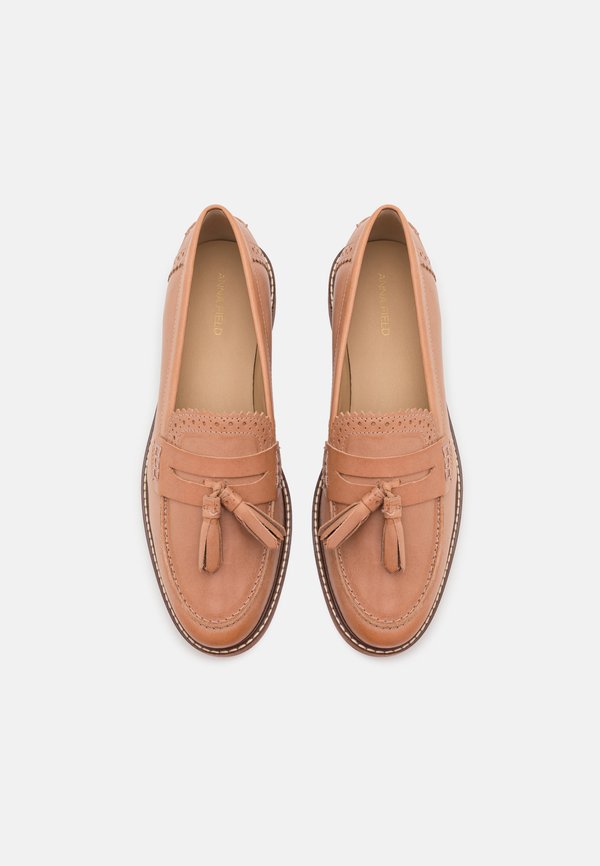 LEATHER - Slip-ons - cognac2