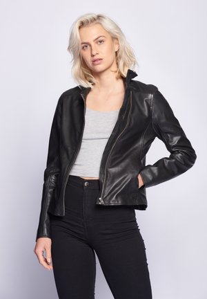 Maze Lederjacke - black