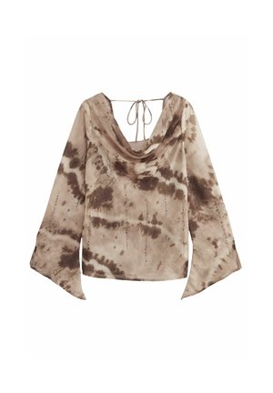 NEUTRAL SHEER EMBELLISHED - REGULAR FIT - Bluse - brown tie dye