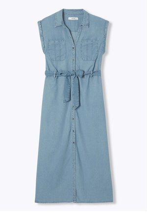 Promod, ROBE-CHEMISE UNIE - Robe en jean - jean moyen