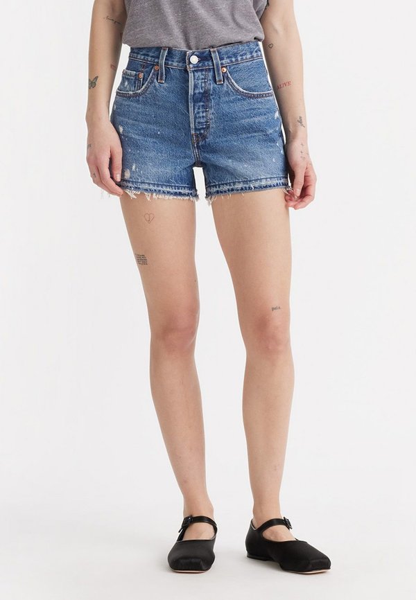 501® ORIGINAL SHORT - Denim shorts - micro damage