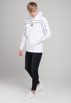 FADE PIPING HOODIE - Felpa con cappuccio - white