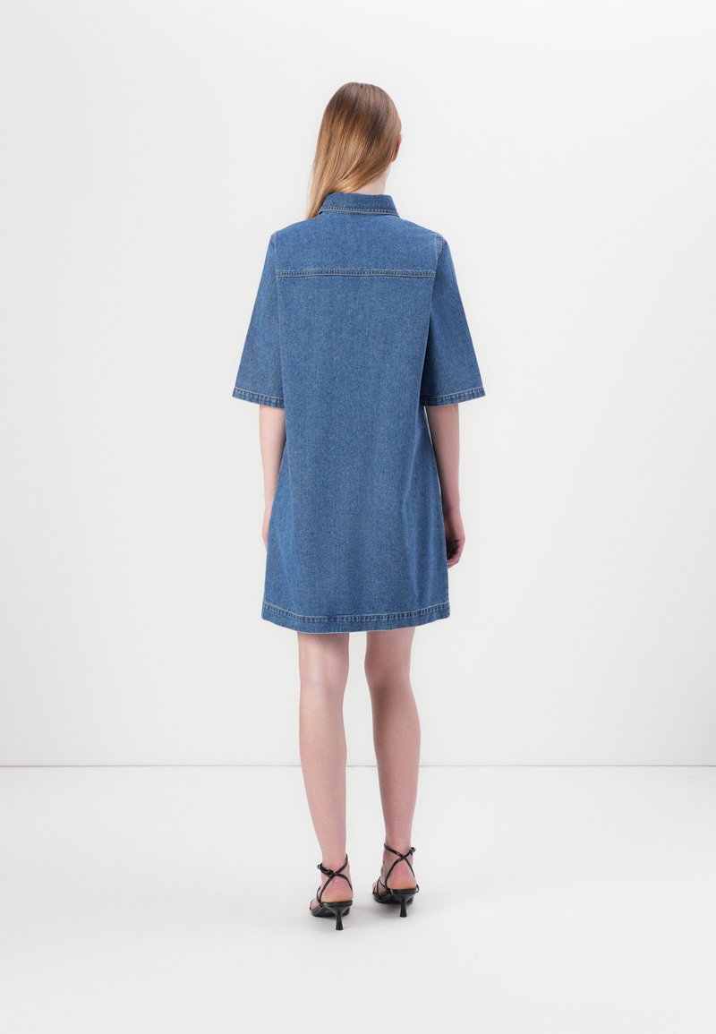 jdy denim dress JDY Shirt Dress 'JDYSally' female Blue plain colored size XL