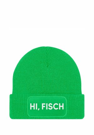 MoonWorks PATCH MIT SPRUCH HI FISCH  - Mütze - grün