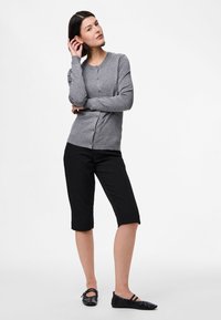 Pieces PCNORA O NECK CARDIGAN - Vesta na kopčanje - medium grey melange