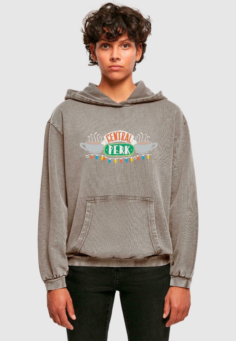 ABSOLUTE CULT FRIENDS - CENTRAL PERK CHRISTMAS LIGHTS ACID WASHED - Hoodie - asphalt