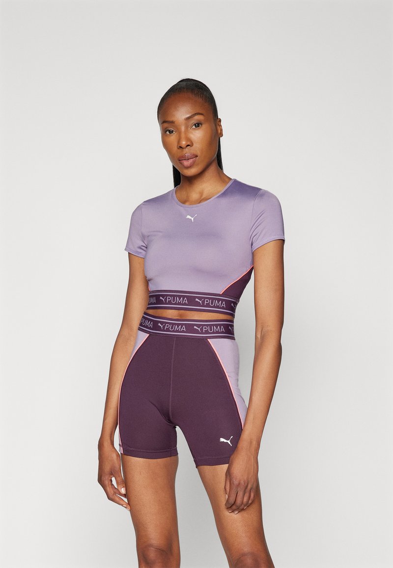 Puma STRONG BABY TEE SHORT - Sportfelső - pale plum