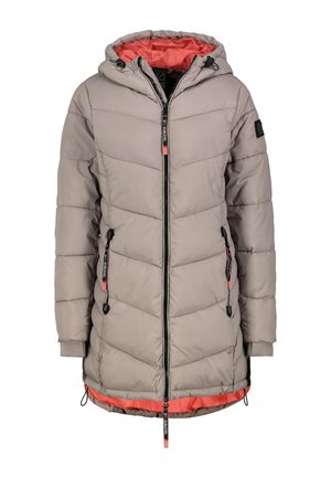 WARME MIT KAPUZE UND REISSVERSCHLUSSTASCHEN - Winter coat - braun