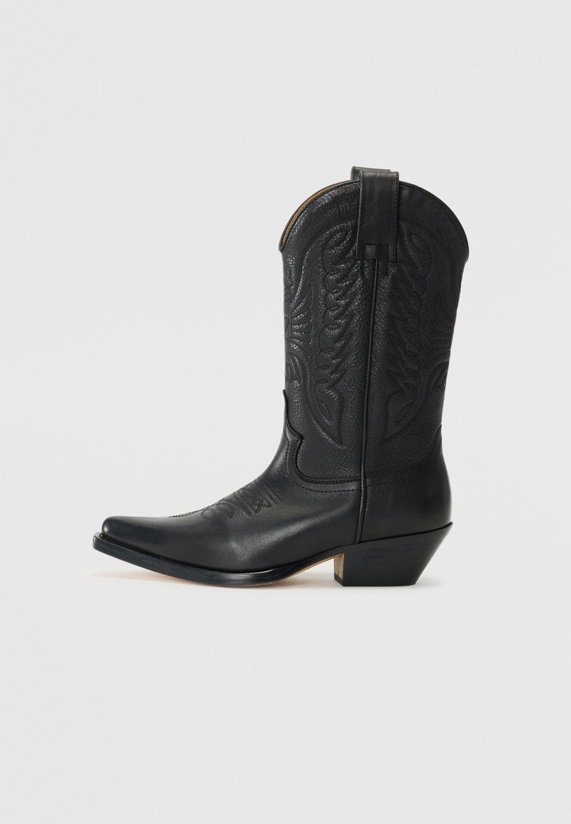 MM6 Maison Margiela - Kaubojiški / motociklininko stiliaus batai - black, Padidinti