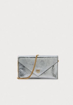 FLAT PURSE MINI - Schoudertas - gunmetal/antique gold-coloured