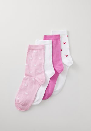 4 PACK - Socks - pink/white