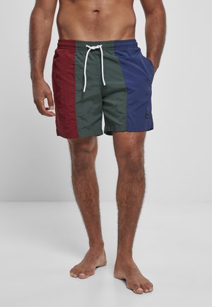 3-TONE - Swimming shorts - burgundy bottlegreen