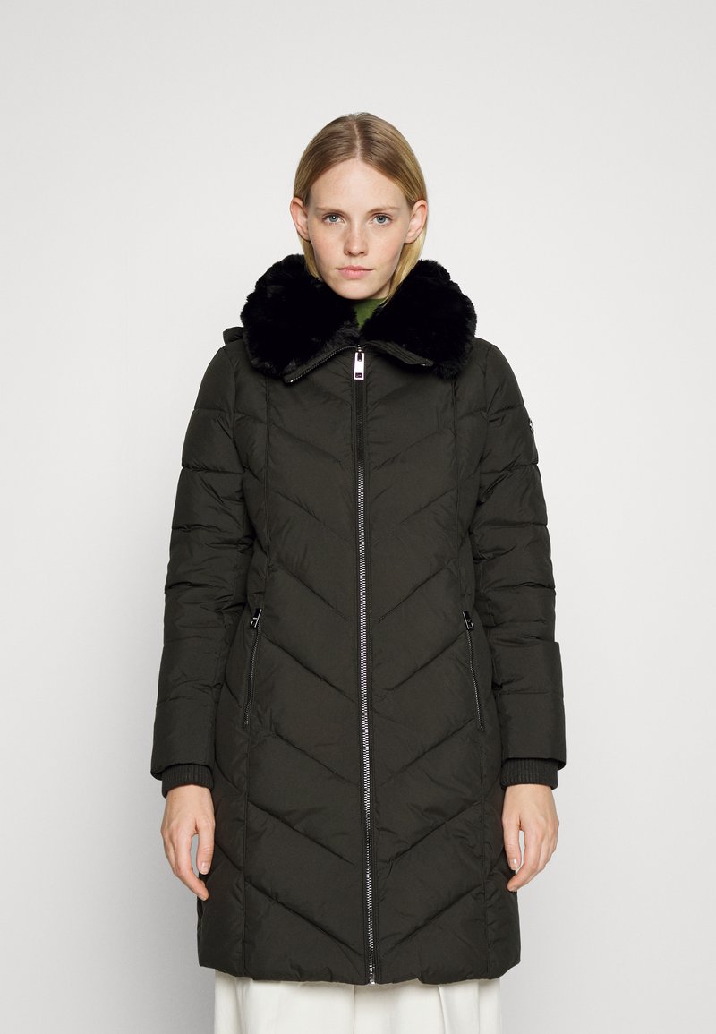 MICHAEL Michael Kors ZIP FRONT DIAGONAL QUILTED COAT Winter coat