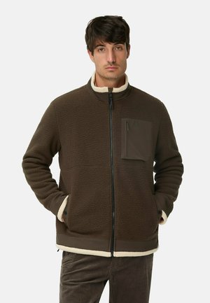 MIT TASCHEN - Fleecejas - dark brown
