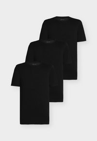 3 PACK CURVED HEM TEE - Βασικό μπλουζάκι - true black