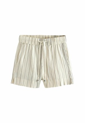 TEXTURED STRIPE ELASTICATED WAIST - REGULAR FIT - Shorts - neutral
