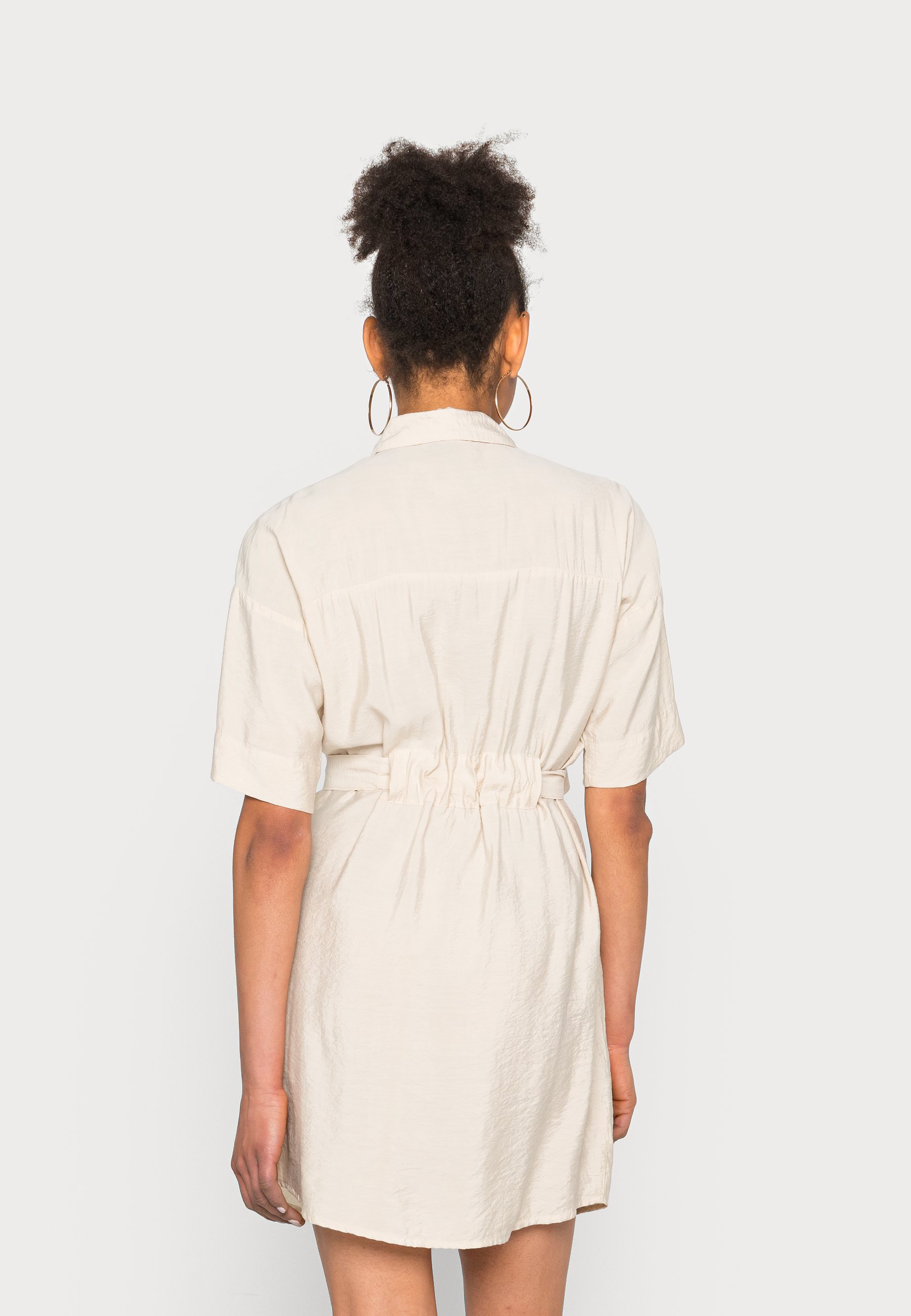 Vero Moda Vmlena Pocket Dress Shirt Dress Oyster Grey, Women's, Size: XL, Blue