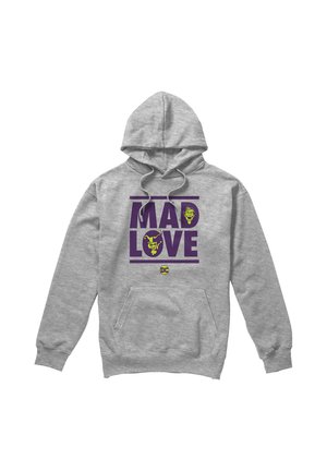 Cotton Soul, BATMAN VALENTINE'S DAY JOKER HARLEY QUINN MAD LOVE - Hoodie - mottled light grey