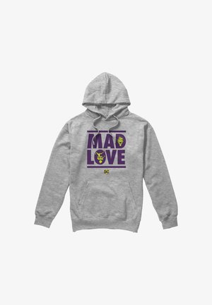 Cotton Soul, BATMAN VALENTINE'S DAY JOKER HARLEY QUINN MAD LOVE - Hoodie - mottled light grey