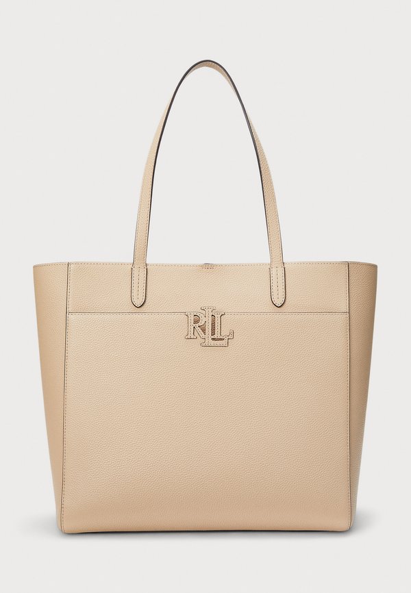 PEBBLED LEATHER LARGE CAMERYN TOTE BAG - Tote bag - sand dune