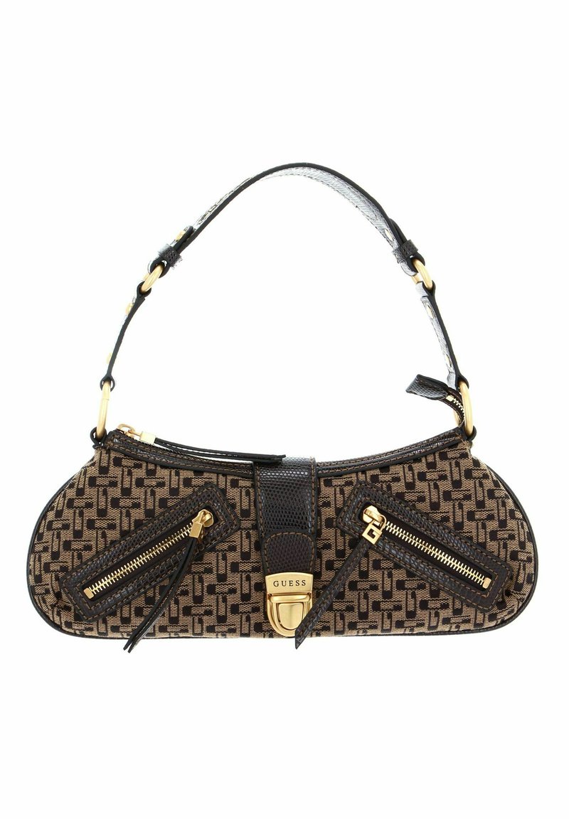 Guess BELLE VINTAGE TP ZIP Handbag brown logo/brown Zalando