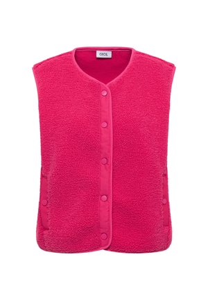Cecil, TEDDY-WESTE MIT SOFTSHELLDETAILS - Veste sans manches - pink flash