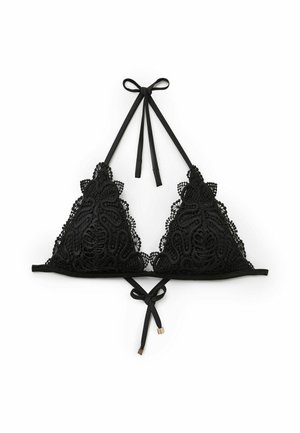Calzedonia, ROMANTIC TRIANGLE - Top de bikini - black