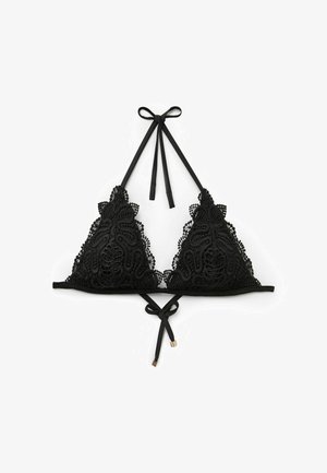 Calzedonia, ROMANTIC TRIANGLE - Top de bikini - black