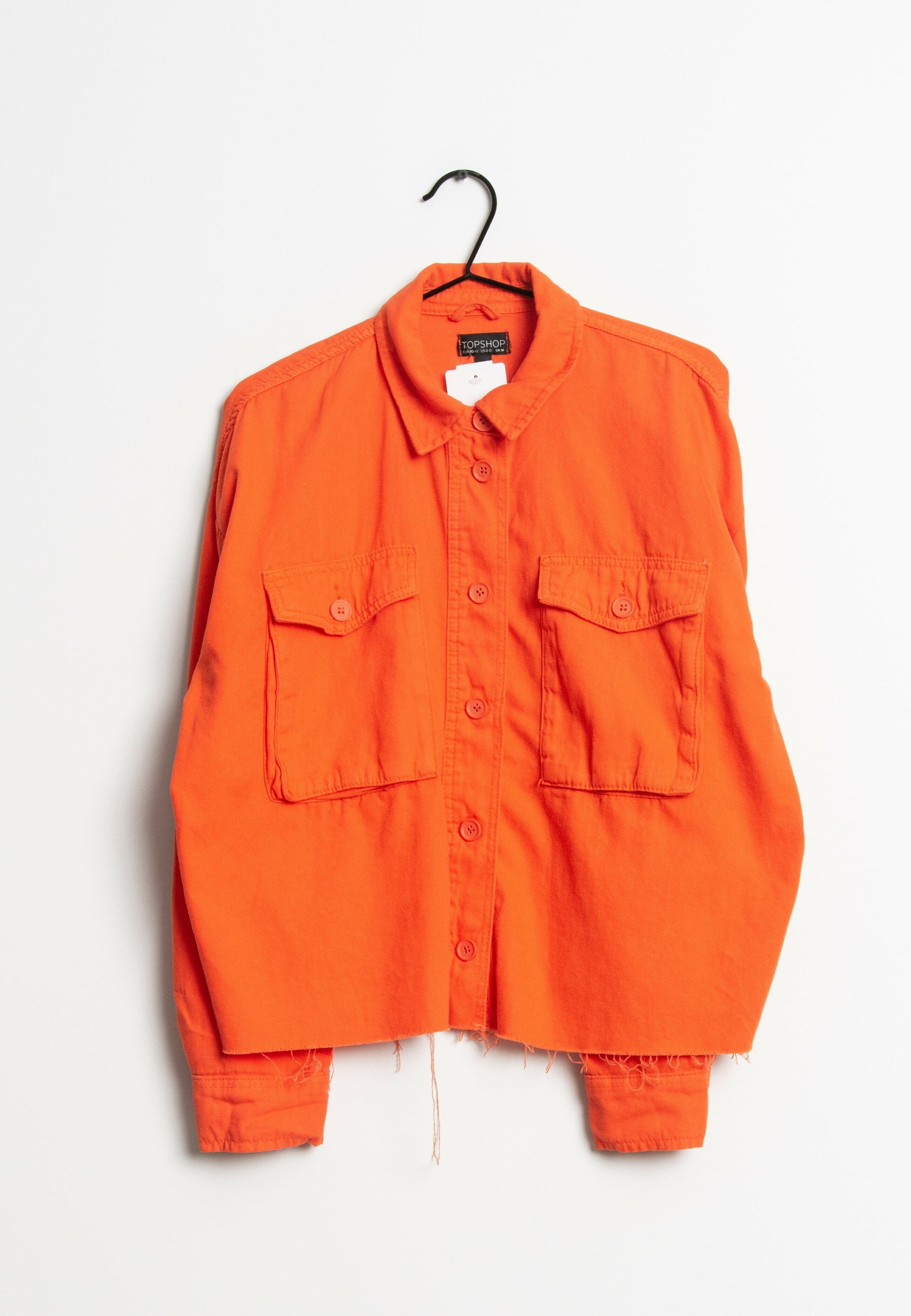 topshop orange denim jacket
