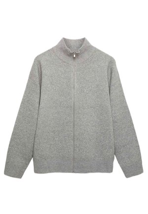 Marks & Spencer, RELAXED FIT ZIP THROUGH FUNNEL JACKET. - Cardigan - grey marl