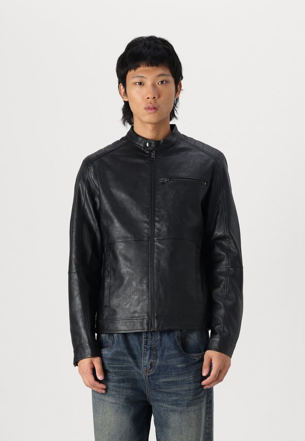 JJEDYLAN BIKER JACKET - Faux leather jacket - schwarz