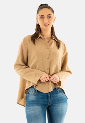 Overhemdblouse - beige