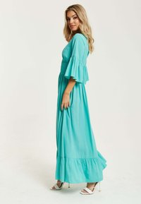 Liquorish with-frill-sleeves - Maxi dress - green
