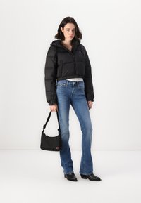 Tommy Jeans HOODED PUFFER - Talvejope - black