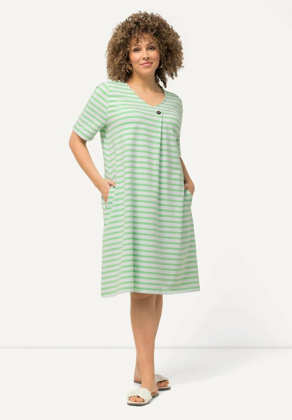 STRIPED SHORT SLEEVE - Jerseykleid