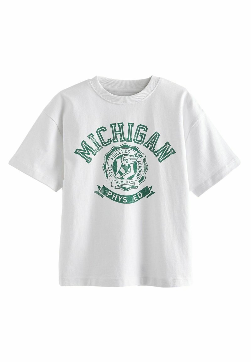 Next RELAXED FIT SHORT SLEEVE GRAPHIC STANDARD - Trükipildiga T-särk - white michigan