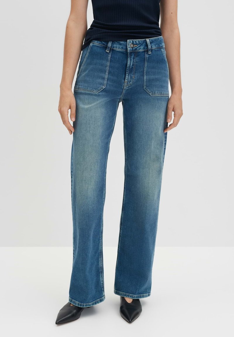 someday. MID RISE LONG FLARED FIT - Flared Jeans - mid wave blue