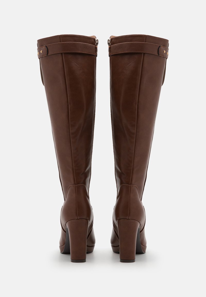 Anna Field Bottes à talons hauts cognac