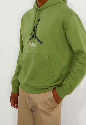 Felpa con cappuccio - olive